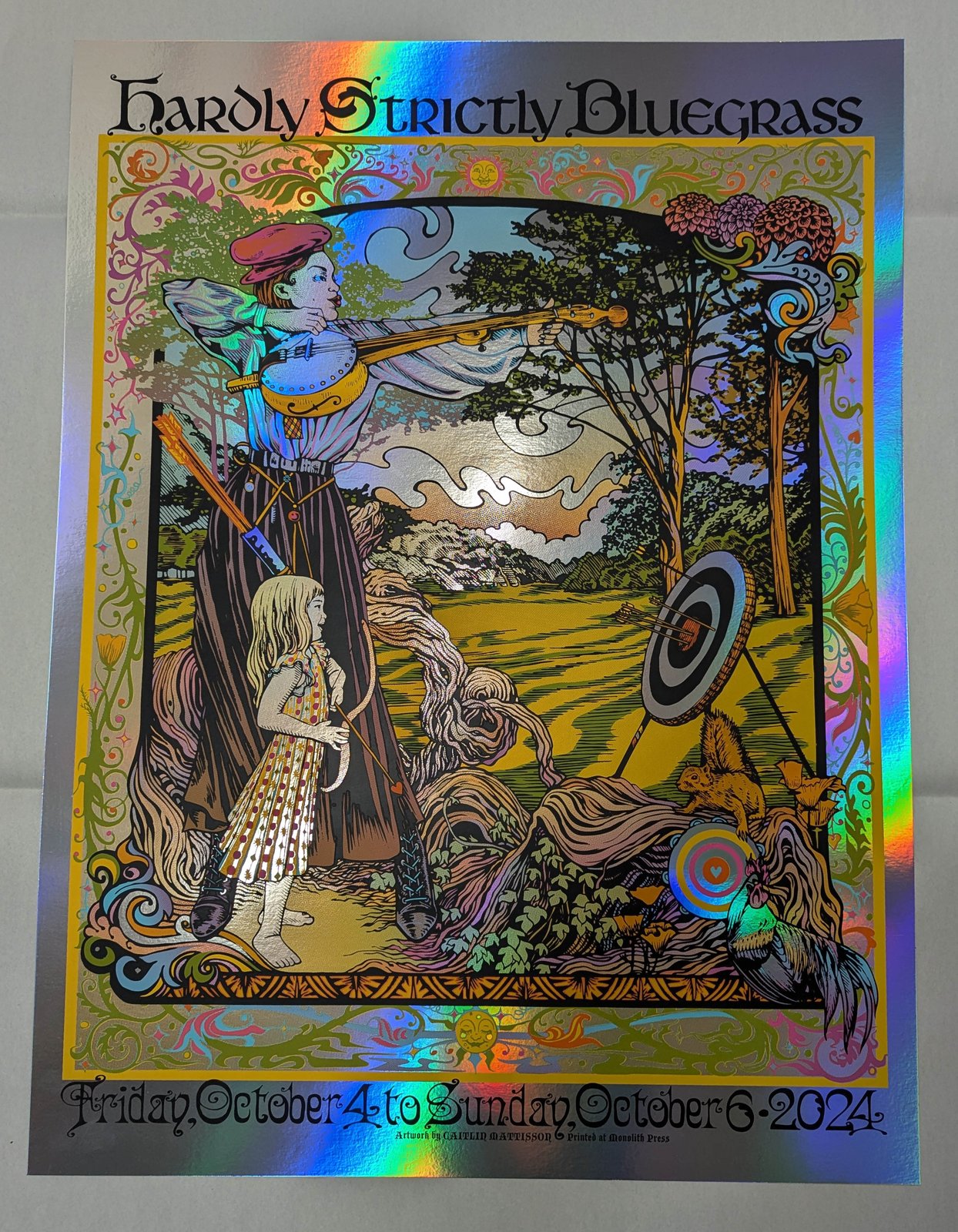 Hardly Strictly Bluegrass 2024 official poster (FOIL ) - artwork